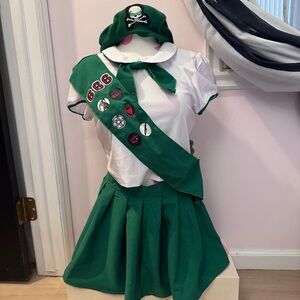 Dolls Kill Green Girl Scout Inspired Costume Set